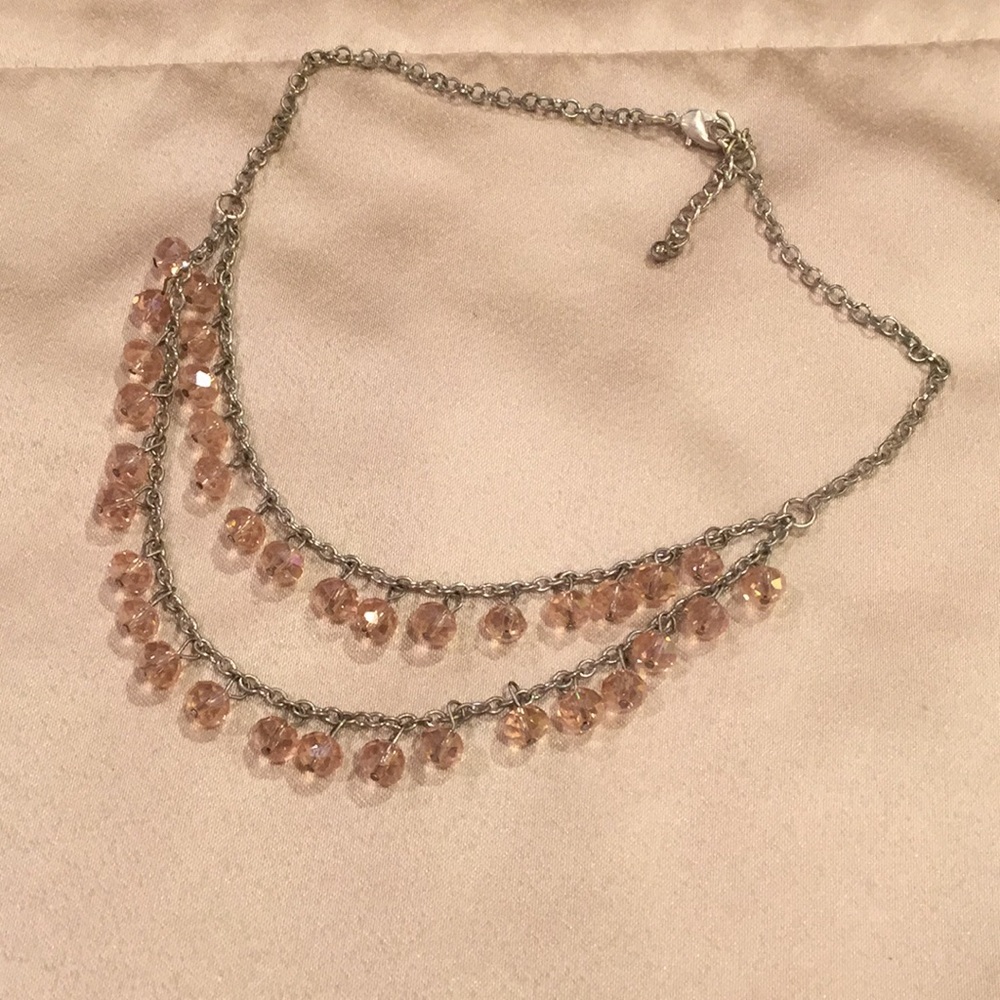 Pink beaded necklace from New York and Co.